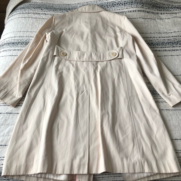 Vintage Talbots Womens Cream Collar Preppy Trench Raincoat Coat Large - Picture 5 of 10